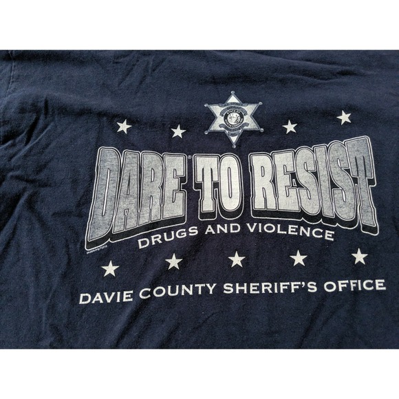 Vintage Dare D.A.R.E To Resist Drugs And Violence T-Shirt Mens Sz XL 90s - Picture 3 of 5